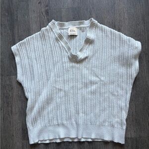 Elie Tahari Gray V-Neck Sweater